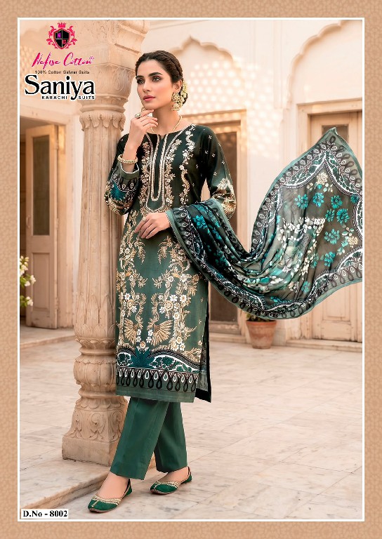 NAFISA SANIYA KARACHI SUITS VOL 8 WHOLESALE SOFT COTTON PAKISTANI DAILY WEAR DRESS MATERIAL ONLINE