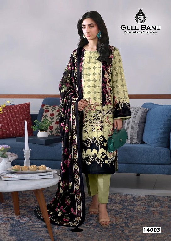 GULL AAHMED GULL BANU VOL 14 WHOLESALE PURE CAMBRIC PAKISTANI REGULAR WEAR DRESS MATERIAL EXPORTER