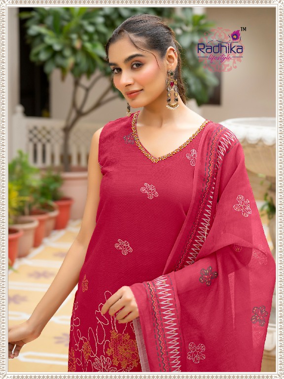 RADHIKA LIFESTYLE GULABI VOL 1 WHOLESALE READYMADE VERTICAN BIG SIZE ELEGANT LOOK 3 PCS SUITS FOR EXPORT