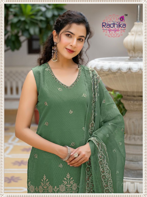 RADHIKA LIFESTYLE GULABI VOL 1 WHOLESALE READYMADE VERTICAN BIG SIZE ELEGANT LOOK 3 PCS SUITS FOR EXPORT
