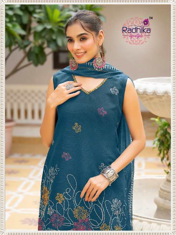 RADHIKA LIFESTYLE GULABI VOL 1 WHOLESALE READYMADE VERTICAN BIG SIZE ELEGANT LOOK 3 PCS SUITS FOR EXPORT