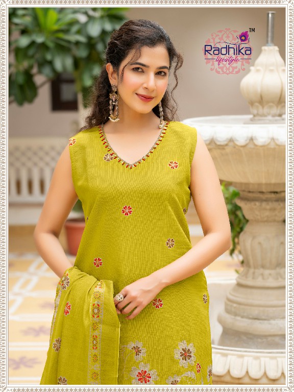 RADHIKA LIFESTYLE GULABI VOL 1 WHOLESALE READYMADE VERTICAN BIG SIZE ELEGANT LOOK 3 PCS SUITS FOR EXPORT