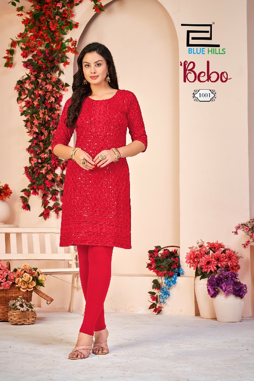 BLUE HILLS BEBO NEW COLOR WHOLESALE READYMADE RAYON SHIFFLI WORK BIG SIZE KURTI WITH PANT COMBO FOR WOMEN ONLINE
