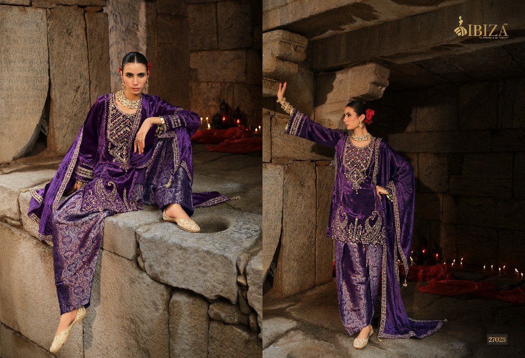 IBIZA GOONJ WHOLESALE VISCOSE VELVET WINTER SPECIAL UNSTITCH SALWAR SUITS EXPORTER