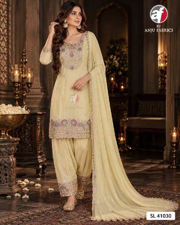 ANJU FAB D.NO SL 41028 TO 41030 WHOLESALE READYMADE HO SILK ATTRACTIVE FARSHI SALWAR STYLE 3 PCS COMBO SET SUITS FOR EXPORT