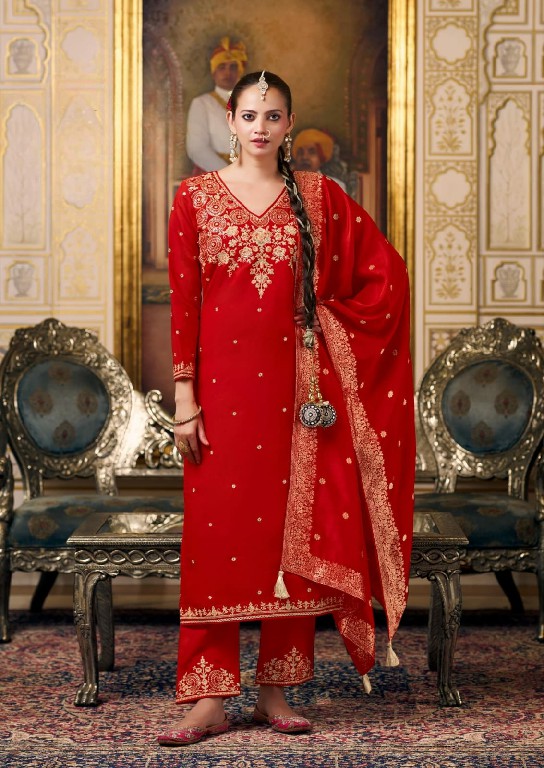 AFSANA RADHA RANI WHOLESALE READYMADE SILK WITH FANCY WORK OCCASION WEAR 3 PCS COMBO SET SUITS EXPORTER