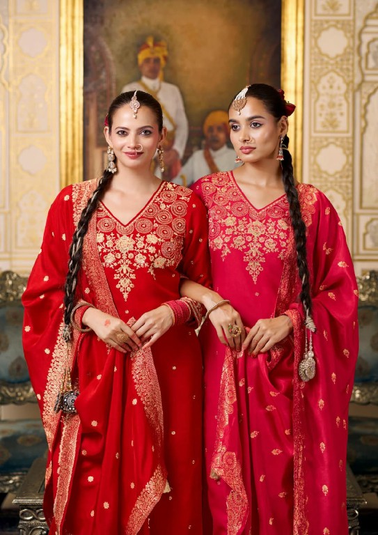 AFSANA RADHA RANI WHOLESALE READYMADE SILK WITH FANCY WORK OCCASION WEAR 3 PCS COMBO SET SUITS EXPORTER