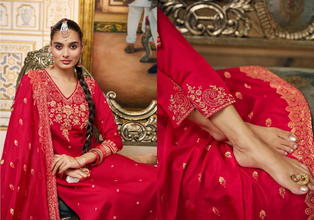 AFSANA RADHA RANI WHOLESALE READYMADE SILK WITH FANCY WORK OCCASION WEAR 3 PCS COMBO SET SUITS EXPORTER