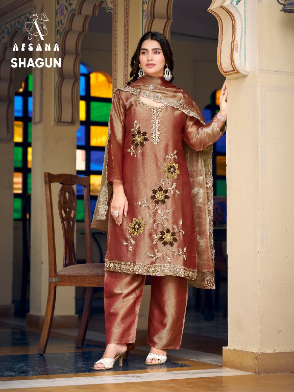 AFSANA SHAGUN WHOLESALE READYMADE PREMIUM GABANA WITH ELEGANT BEADS WORK 3 PCS COMBO SET SUITS SUPPLIER