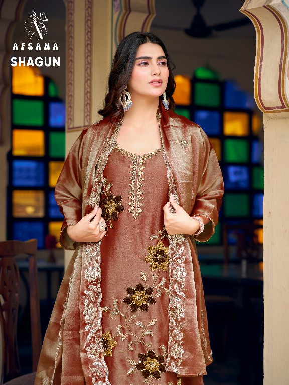 AFSANA SHAGUN WHOLESALE READYMADE PREMIUM GABANA WITH ELEGANT BEADS WORK 3 PCS COMBO SET SUITS SUPPLIER