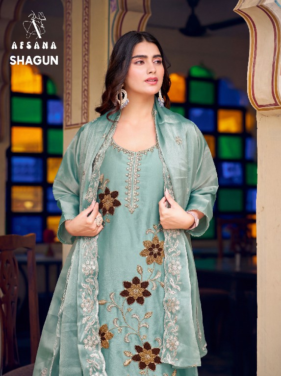 AFSANA SHAGUN WHOLESALE READYMADE PREMIUM GABANA WITH ELEGANT BEADS WORK 3 PCS COMBO SET SUITS SUPPLIER