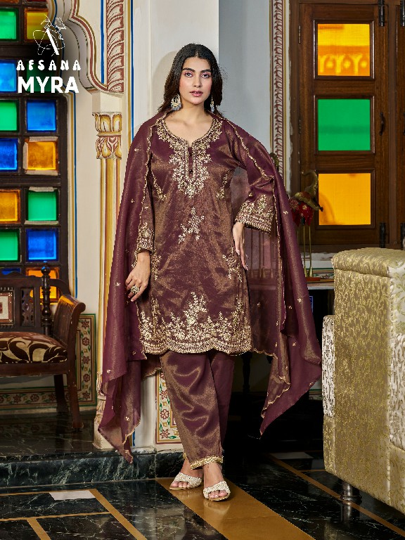 AFSANA MYRA WHOLESALE READYMADE COSMOS SHIMMER AMAZING 3 PCS COMBO SET SUITS ONLINE