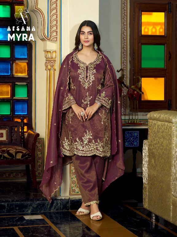 AFSANA MYRA WHOLESALE READYMADE COSMOS SHIMMER AMAZING 3 PCS COMBO SET SUITS ONLINE