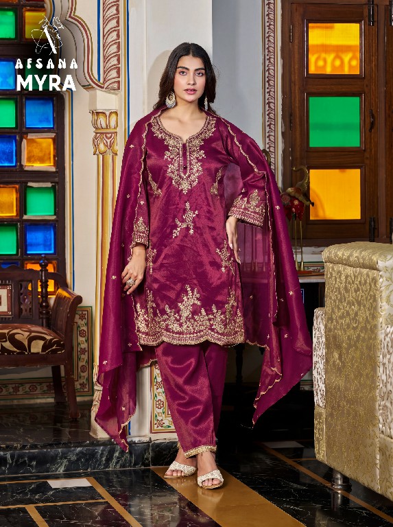 AFSANA MYRA WHOLESALE READYMADE COSMOS SHIMMER AMAZING 3 PCS COMBO SET SUITS ONLINE