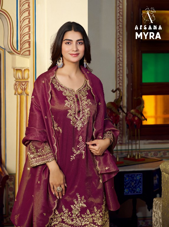 AFSANA MYRA WHOLESALE READYMADE COSMOS SHIMMER AMAZING 3 PCS COMBO SET SUITS ONLINE