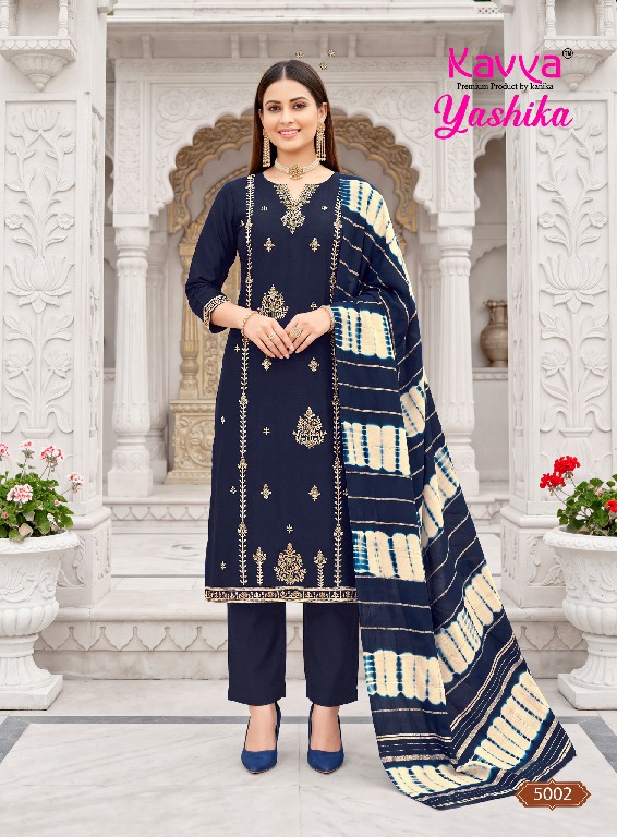 KAVYA YASHIKA VOL 5 WHOLESALE HEAVY VATICAN BEST DESIGN FULL STITCHED 3 PCS SUITS EXPORTER
