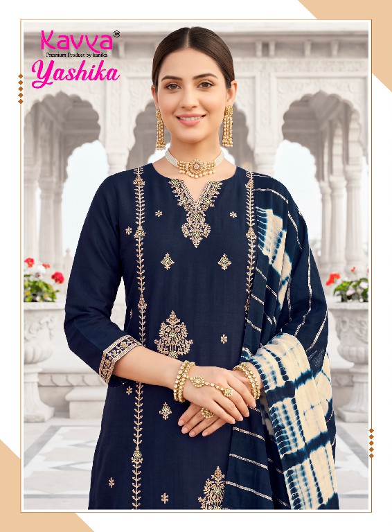 KAVYA YASHIKA VOL 5 WHOLESALE HEAVY VATICAN BEST DESIGN FULL STITCHED 3 PCS SUITS EXPORTER