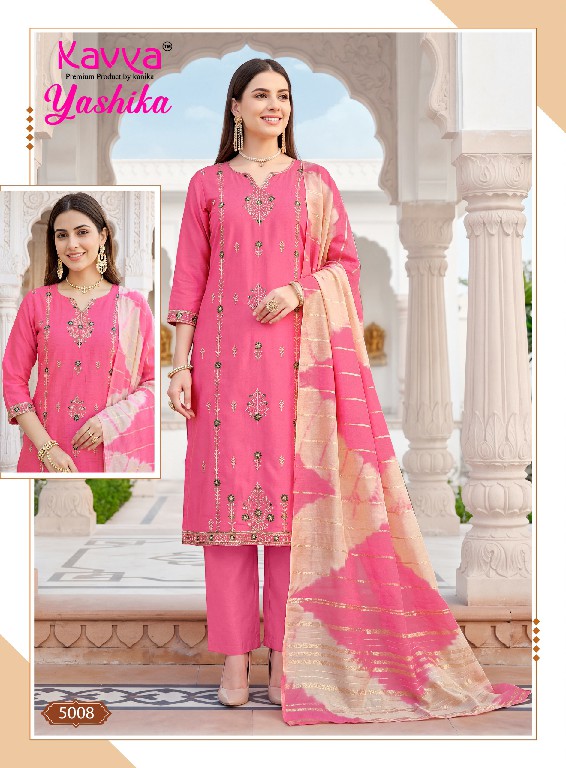 KAVYA YASHIKA VOL 5 WHOLESALE HEAVY VATICAN BEST DESIGN FULL STITCHED 3 PCS SUITS EXPORTER