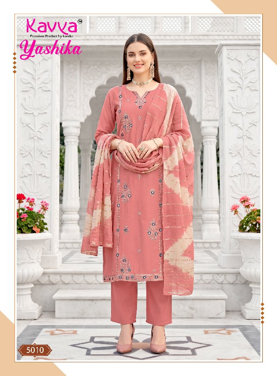 KAVYA YASHIKA VOL 5 WHOLESALE HEAVY VATICAN BEST DESIGN FULL STITCHED 3 PCS SUITS EXPORTER