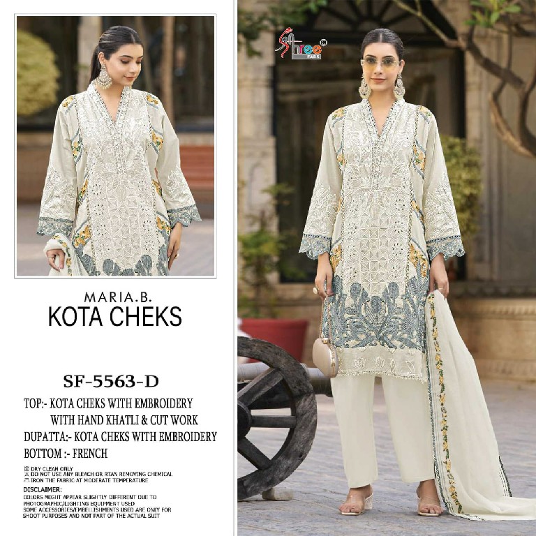 SHREE FABS D.NO 5563 WHOLESALE HEAVY KOTA CHECKS PAKISTANI UNSTITCH SALWAR SUITS EXPORTER