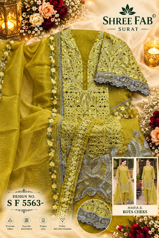SHREE FABS D.NO 5563 WHOLESALE HEAVY KOTA CHECKS PAKISTANI UNSTITCH SALWAR SUITS EXPORTER