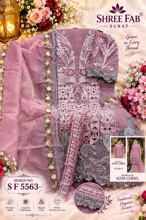 SHREE FABS D.NO 5563 WHOLESALE HEAVY KOTA CHECKS PAKISTANI UNSTITCH SALWAR SUITS EXPORTER