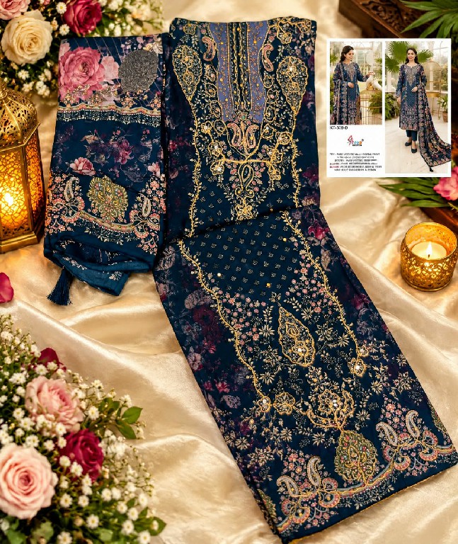 SHREE FABS D.NO KT-339D TO 339F WHOLESALE VISCOSE MUSLIN AMAZING UNSTITCH SALWAR SUITS EXPORTER