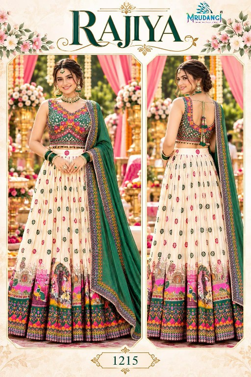 MRUDANGI RAJIYA WHOLESALE READYMADE REAL CRAPE OCCASION SPECIAL LEHENGA CHOLI FOR EXPORT