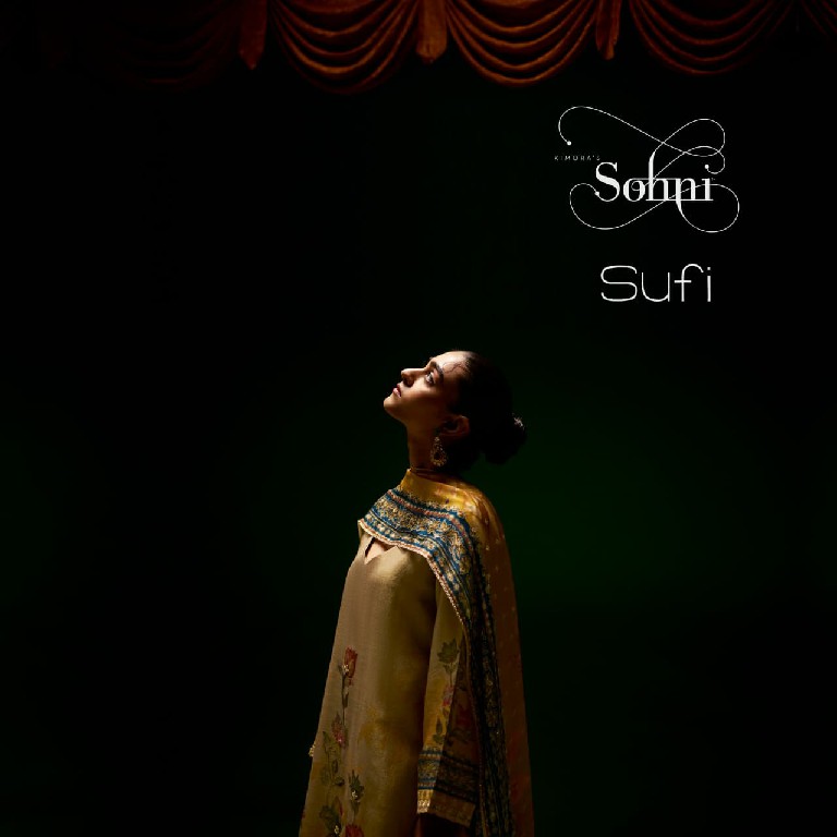 KIMORA SOHNI SUFI WHOLESALE PURE ZARI SILK DELICATE LOOK UNSTITCH SALWAR SUITS EXPORTER