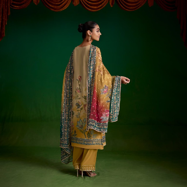 KIMORA SOHNI SUFI WHOLESALE PURE ZARI SILK DELICATE LOOK UNSTITCH SALWAR SUITS EXPORTER
