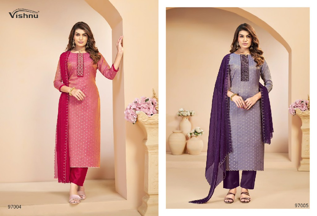 VISHNU TANAYA WHOLESALE NC MOSS BUTTI FASHIONABLE UNSTITCH SALWAR SUITS FOR EXPORT
