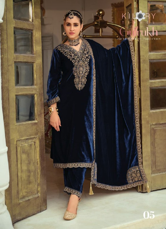 KILORY GULRUKH WHOLESALE PURE VELVET WINTER SPECIAL UNSTITCH SALWAR SUITS SUPPLIER