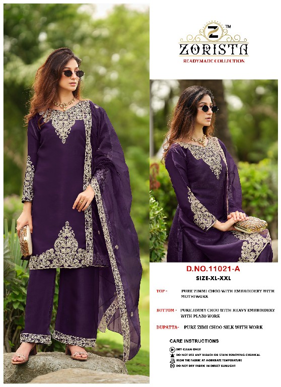 ZORISTA D.NO 11021 WHOLESALE READYMADE PURE ZIMMI CHOO PAKISTANI CONCEPT UNSTITCH SALWAR SUITS SUPPLIER