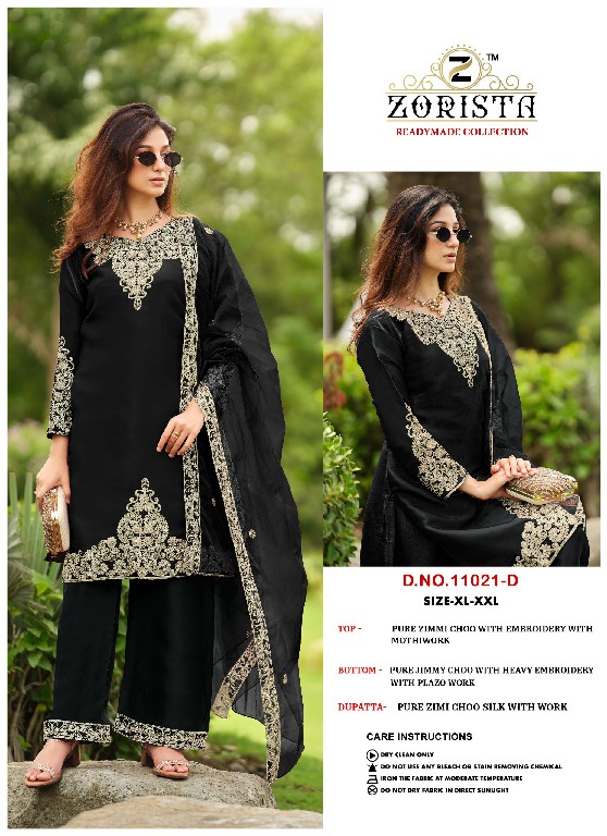 ZORISTA D.NO 11021 WHOLESALE READYMADE PURE ZIMMI CHOO PAKISTANI CONCEPT UNSTITCH SALWAR SUITS SUPPLIER