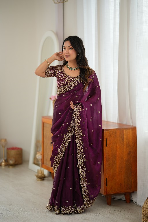 SP SERIES D.NO SP-85 WHOLESALE HEAVY FENDY SILK PARTY WEAR SAREES FOR WOMEN SUPPLIER