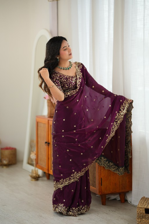 SP SERIES D.NO SP-85 WHOLESALE HEAVY FENDY SILK PARTY WEAR SAREES FOR WOMEN SUPPLIER