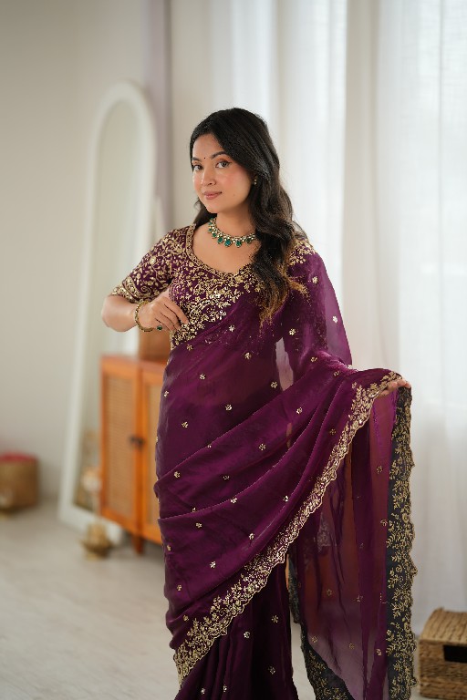 SP SERIES D.NO SP-85 WHOLESALE HEAVY FENDY SILK PARTY WEAR SAREES FOR WOMEN SUPPLIER