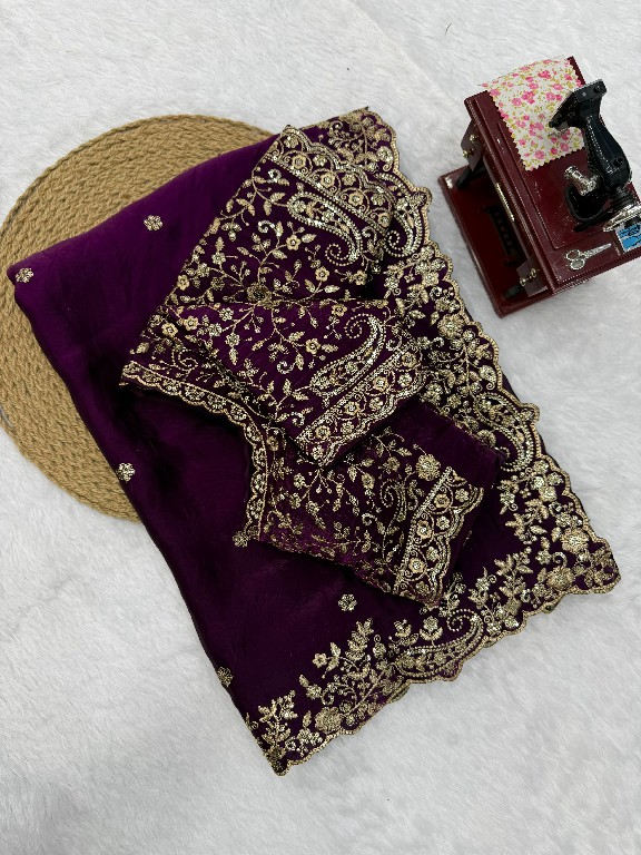 SP SERIES D.NO SP-85 WHOLESALE HEAVY FENDY SILK PARTY WEAR SAREES FOR WOMEN SUPPLIER