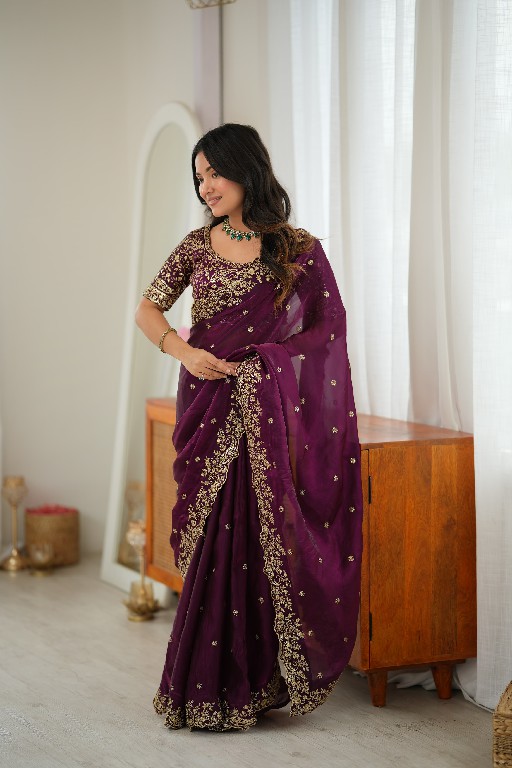 SP SERIES D.NO SP-85 WHOLESALE HEAVY FENDY SILK PARTY WEAR SAREES FOR WOMEN SUPPLIER