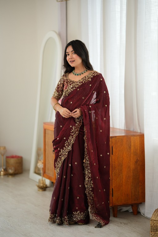 SP SERIES D.NO SP-85 WHOLESALE HEAVY FENDY SILK PARTY WEAR SAREES FOR WOMEN SUPPLIER