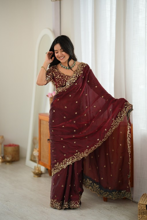 SP SERIES D.NO SP-85 WHOLESALE HEAVY FENDY SILK PARTY WEAR SAREES FOR WOMEN SUPPLIER