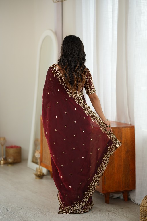 SP SERIES D.NO SP-85 WHOLESALE HEAVY FENDY SILK PARTY WEAR SAREES FOR WOMEN SUPPLIER