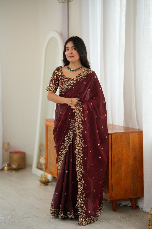 SP SERIES D.NO SP-85 WHOLESALE HEAVY FENDY SILK PARTY WEAR SAREES FOR WOMEN SUPPLIER