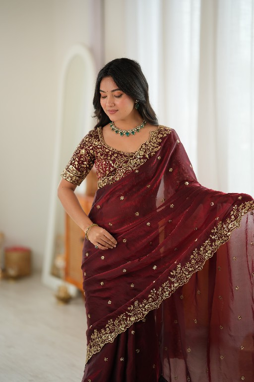 SP SERIES D.NO SP-85 WHOLESALE HEAVY FENDY SILK PARTY WEAR SAREES FOR WOMEN SUPPLIER