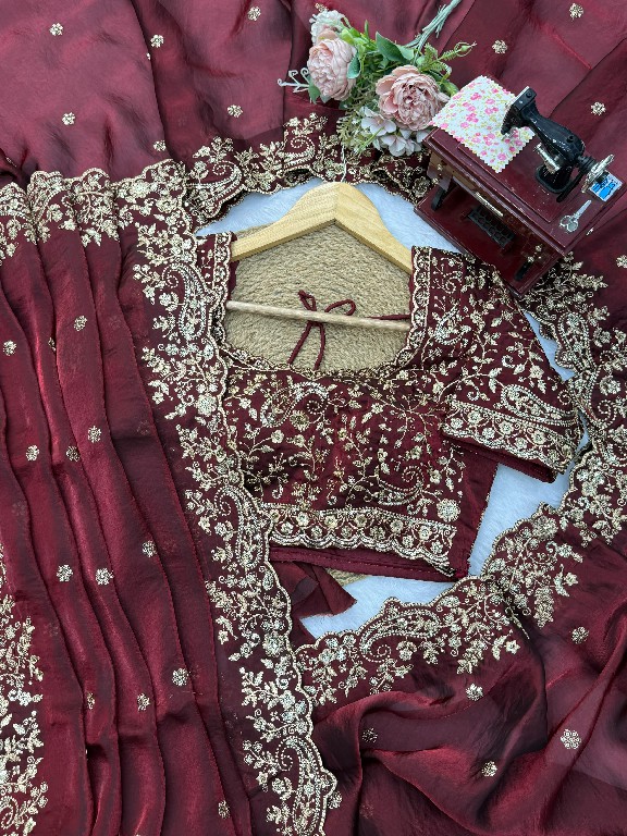 SP SERIES D.NO SP-85 WHOLESALE HEAVY FENDY SILK PARTY WEAR SAREES FOR WOMEN SUPPLIER