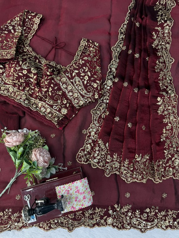 SP SERIES D.NO SP-85 WHOLESALE HEAVY FENDY SILK PARTY WEAR SAREES FOR WOMEN SUPPLIER