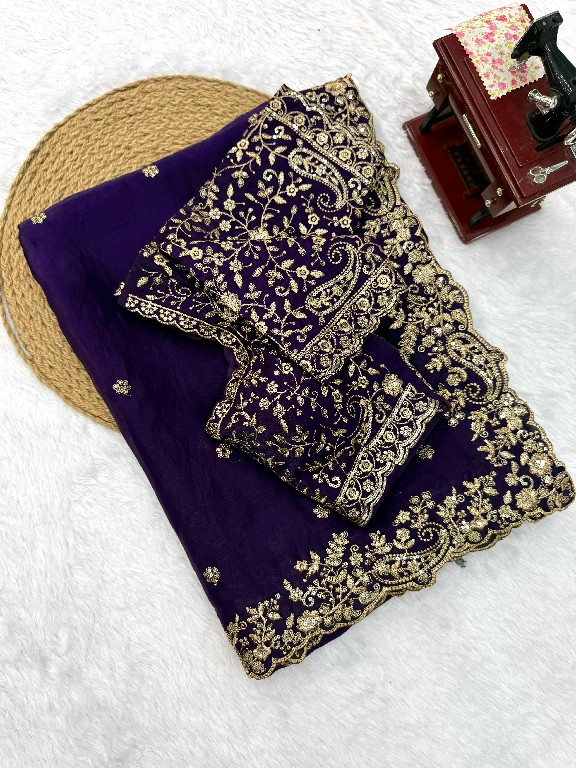 SP SERIES D.NO SP-85 WHOLESALE HEAVY FENDY SILK PARTY WEAR SAREES FOR WOMEN SUPPLIER