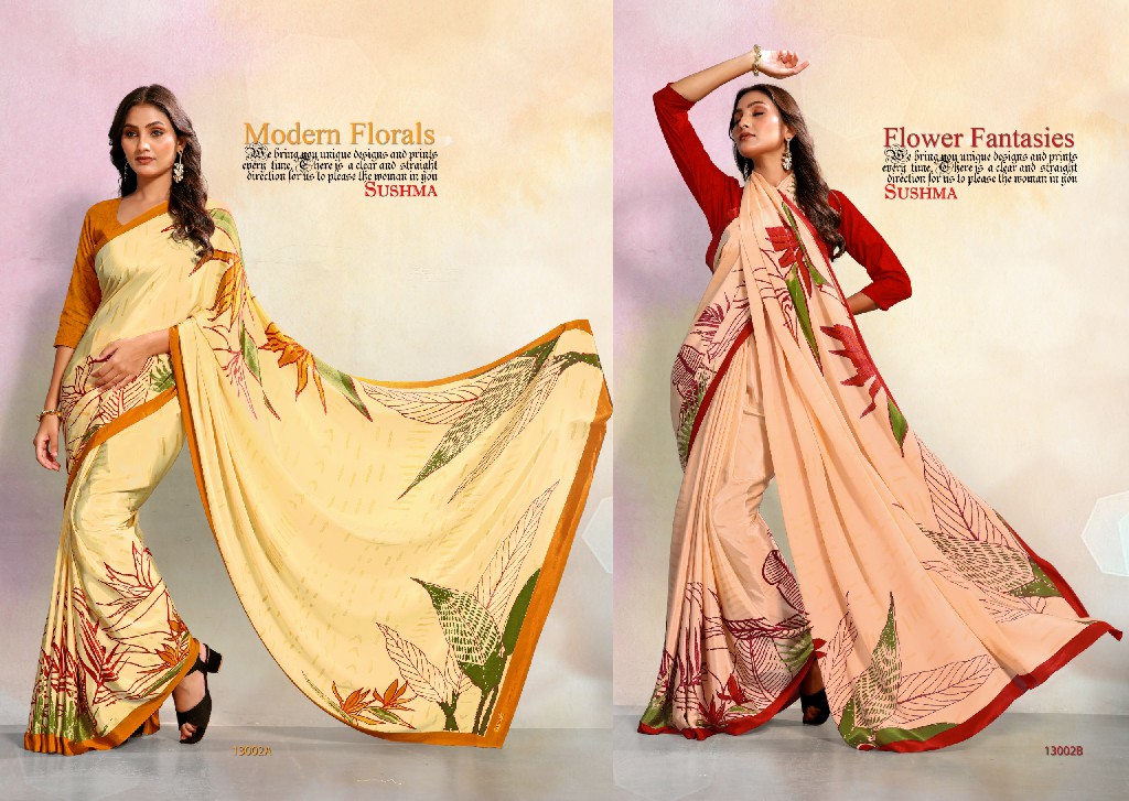 SUSHMA IMPRESSIVE WHOLESALE CRAPE PRINTED DAILY WEAR INDIAN SAREES FOR WOMEN ONLINE