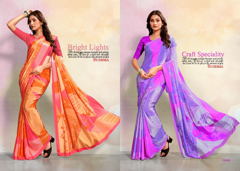 SUSHMA IMPRESSIVE WHOLESALE CRAPE PRINTED DAILY WEAR INDIAN SAREES FOR WOMEN ONLINE