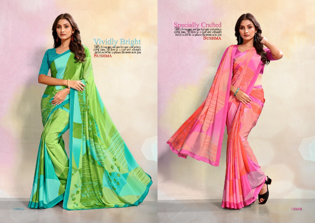 SUSHMA IMPRESSIVE WHOLESALE CRAPE PRINTED DAILY WEAR INDIAN SAREES FOR WOMEN ONLINE